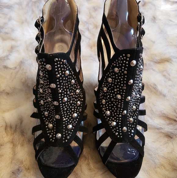 Studded Gladiator Wedge Sandals - Picture 2 of 4